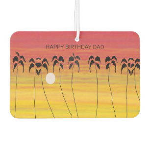 Dad's Birthday, Awesome Tropical Sunset Car Air Freshener