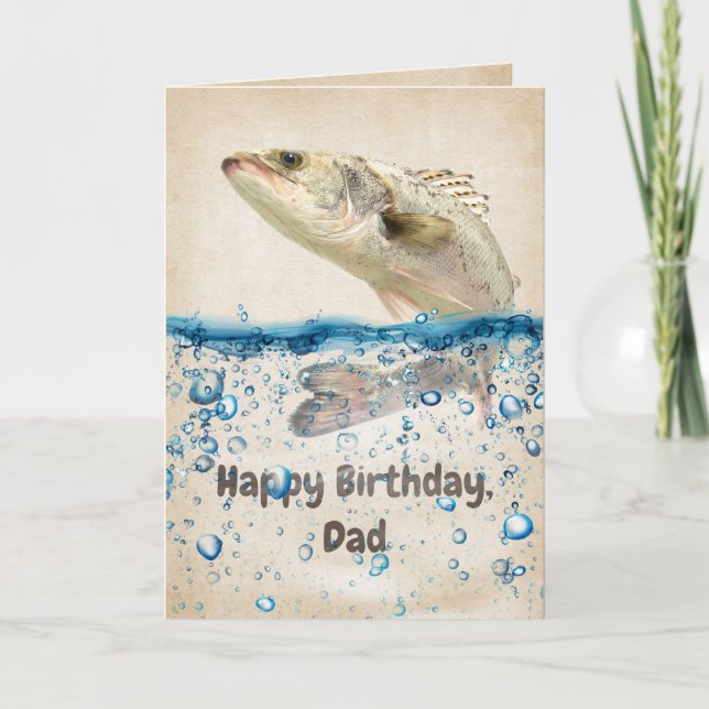 Dad's Birthday Fish in Water Card (Front)