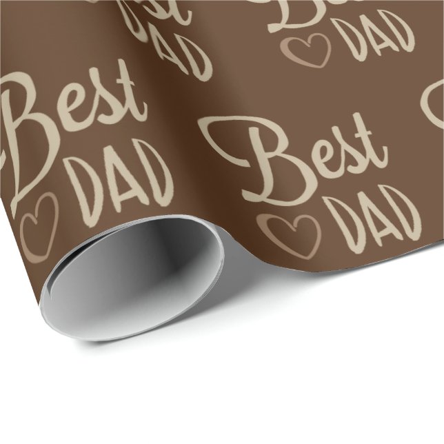 Dad's Birthday on Brown Wrapping Paper (Roll Corner)