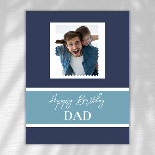 Dad's Birthday Personalised Photo Thank You Card