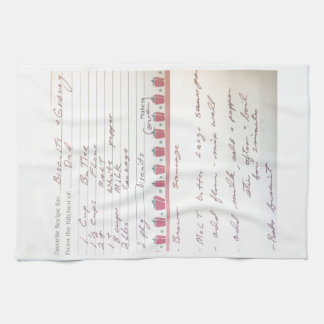 Dad's Biscuit and Gravy Recipe in his own handwrit Tea Towel