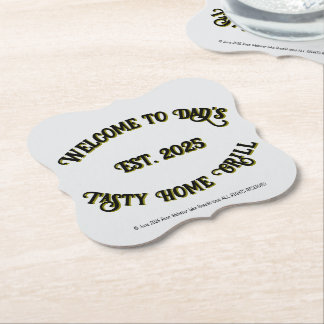 Dad's by RoseWrites Paper Coaster