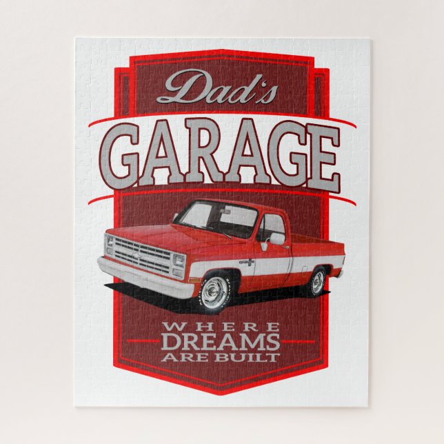 Dad's C10 Garage Jigsaw Puzzle (Vertical)