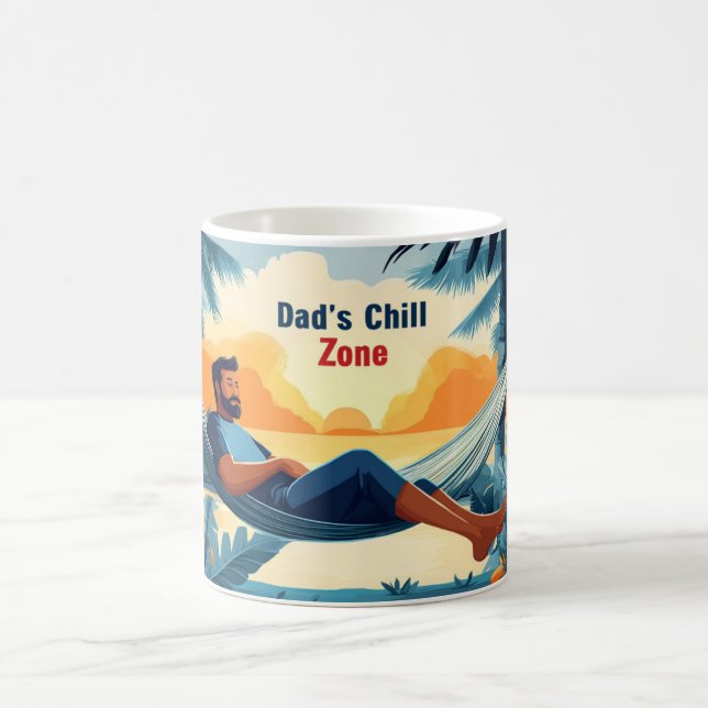 Dad's Chill Zone Tropical Vibe Father’s Day Gift Coffee Mug (Center)