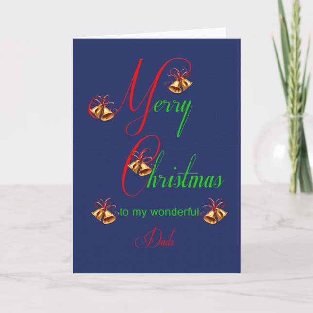 Dads Christmas Bells Holiday Card (Front)