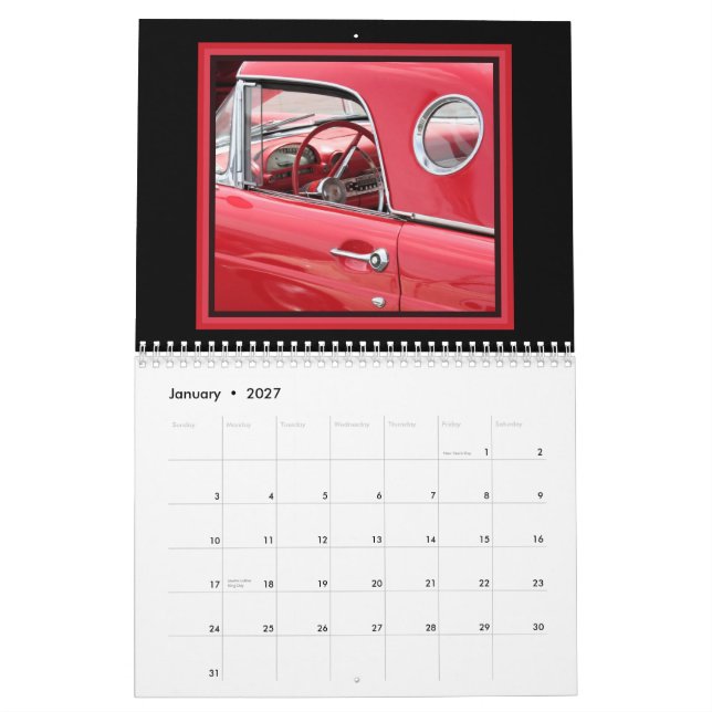 Dad's Classic Cars Calendar (Jan 2027)