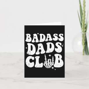 Dads Club Funny Dad Groovy Trendy Fathers Day Card