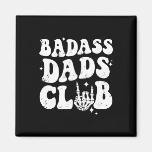 Dads Club Funny Dad Groovy Trendy Fathers Day Magnet