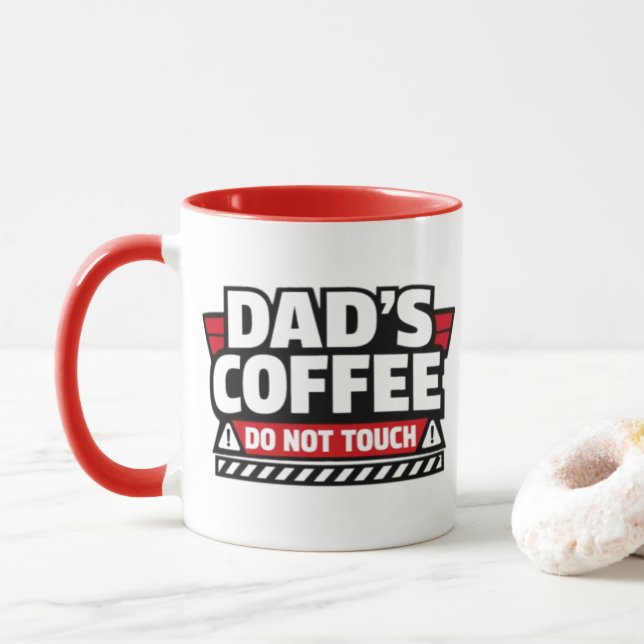 Dad's Coffee Do Not Touch Mug  (With Donut)