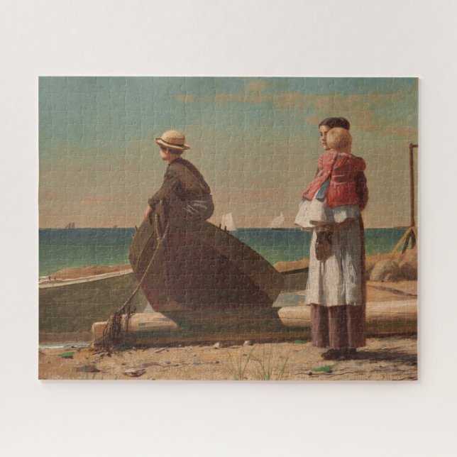 Dad's Coming! 1873 Winslow Homer Fine Art Jigsaw Puzzle (Horizontal)