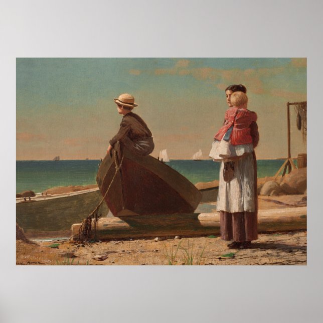 Dad's Coming! 1873 Winslow Homer Fine Art Poster (Front)