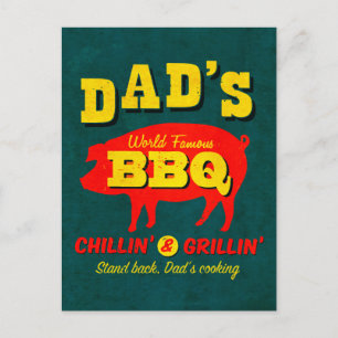Dad's Cooking Postcard