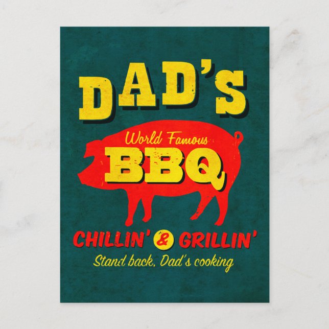 Dad's Cooking Postcard (Front)