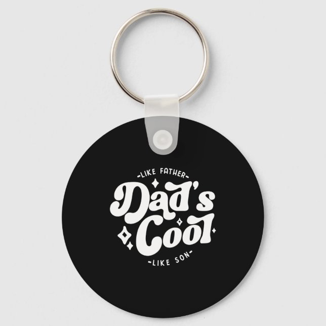 Dads Cool Funny Dad Matches Sons Cooler  Key Ring (Front)