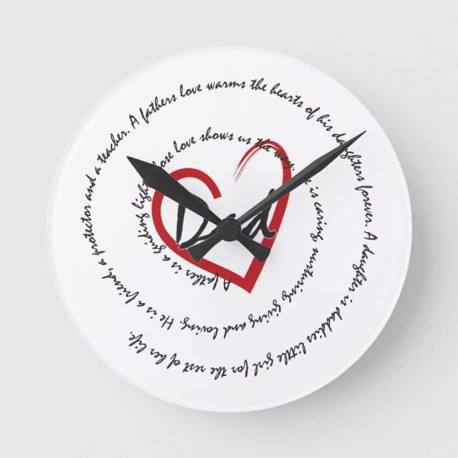 DADS - Dad Love Round Clock (Front)