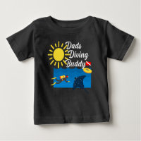 Dads Diving Buddy Design - Baby Fine Jersey T-Shir