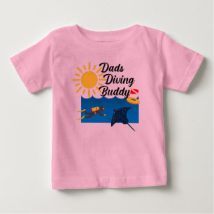 Dads Diving Buddy Design - Baby Fine Jersey T-Shir T-Shirt
