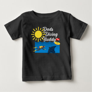 Dads Diving Buddy Design - Baby Fine Jersey T-Shir T-Shirt