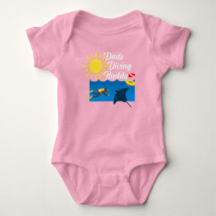 Dads Diving Buddy Design - Baby Jersey Bodysuit