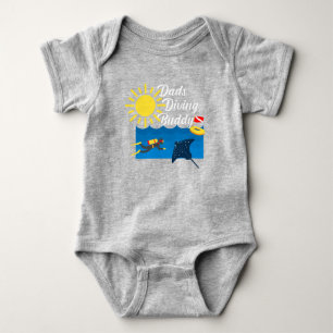 Dads Diving Buddy Design - Baby Jersey Bodysuit