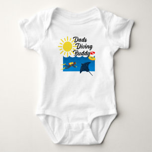 Dads Diving Buddy Design - Baby Jersey Bodysuit