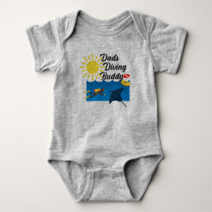 Dads Diving Buddy Design - Baby Jersey Bodysuit