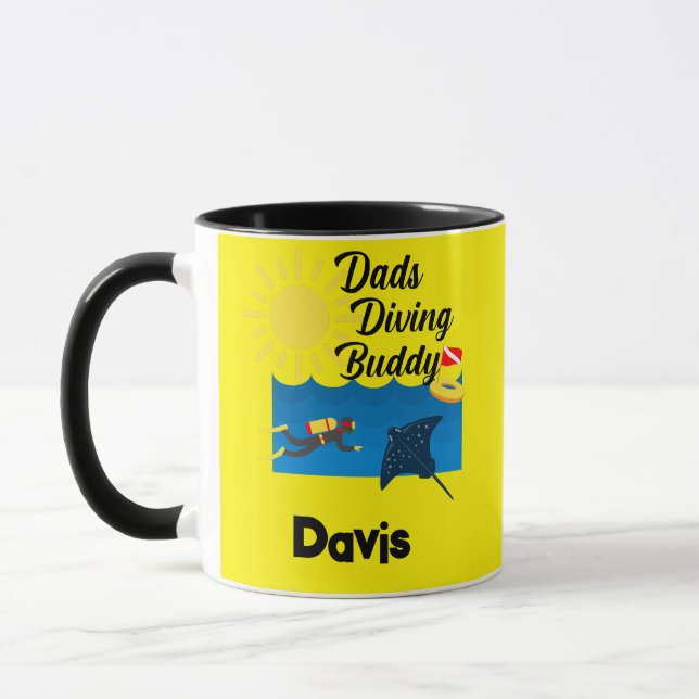 Dads Diving Buddy Design - Combo Mug (Left)