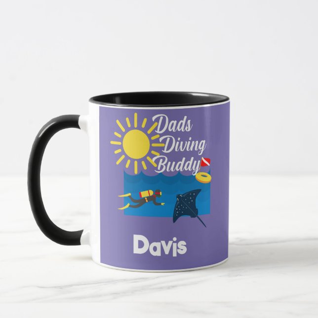 Dads Diving Buddy Design - Combo Mug (Left)