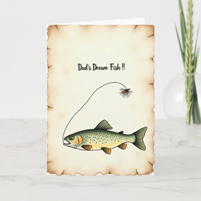 Dads Dream Fish Art Card (Front)