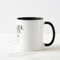 Dad's Drink - shades of grey - black ringer