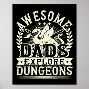 Dads Explore...dad Fathers Day Papa Daddy  Poster