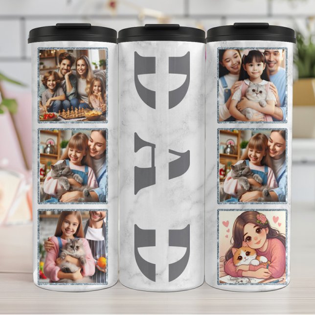 Dad's: Family, Love, Memories Grey Thermal Tumbler (Creator Uploaded)