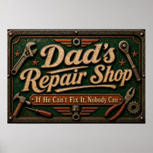 Dad's Father's Day Garage Signs