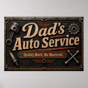 Dad's Father's Day Garage Signs