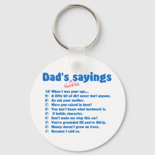 Dads favourite sayings keychain