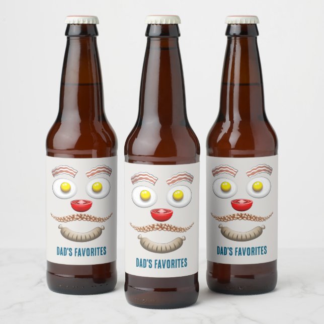 Dad's Favourites Father's Day Beer Bottle Label (Bottles)