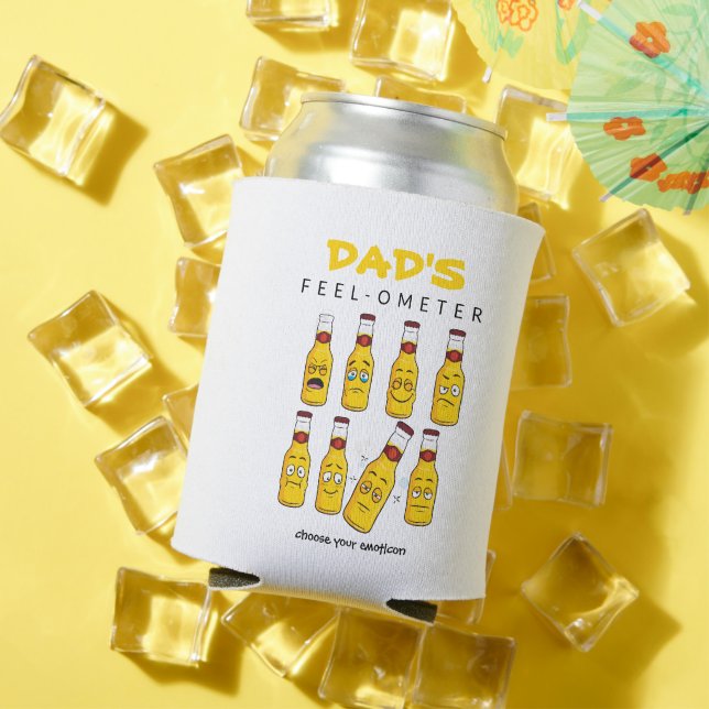 DAD'S FEEL-OMETER FUNNY BEER FATHERS DAY CAN COOLER (In Situ Summer)