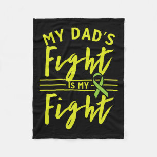 Dad's Fight Is My Fight Kidney Disease Awareness 1 Fleece Blanket