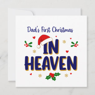 Dad's First Christmas in Heaven Memorial Card