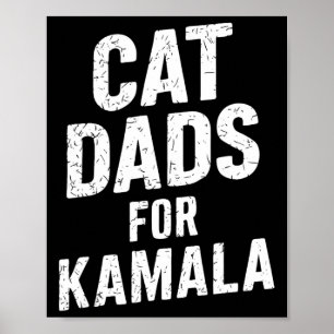Dads For Kamala 2024 President Harris Democrat Vot Poster