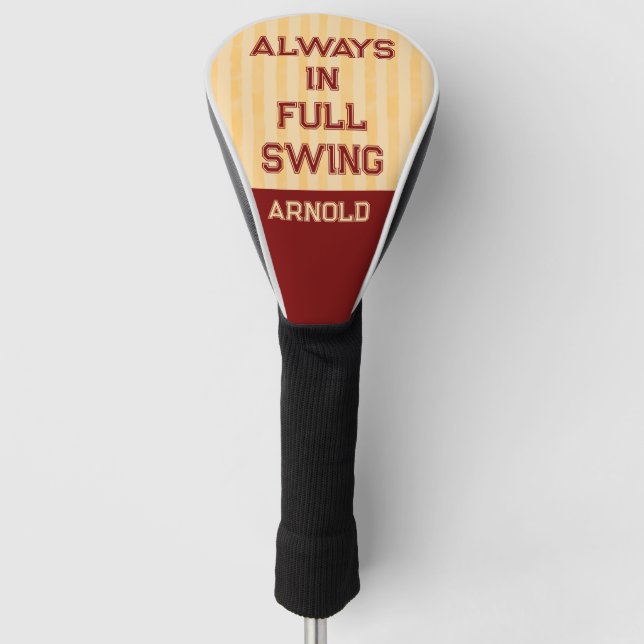 Dads fun modern humour  golf head cover (Front)