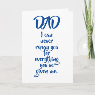 Dad's funny birthday card