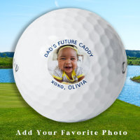 Dad's Future Caddy Personalise Photo Modern Golfer