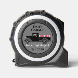Dad's Garage Beer or Cash Accepted Tape Measure 1
