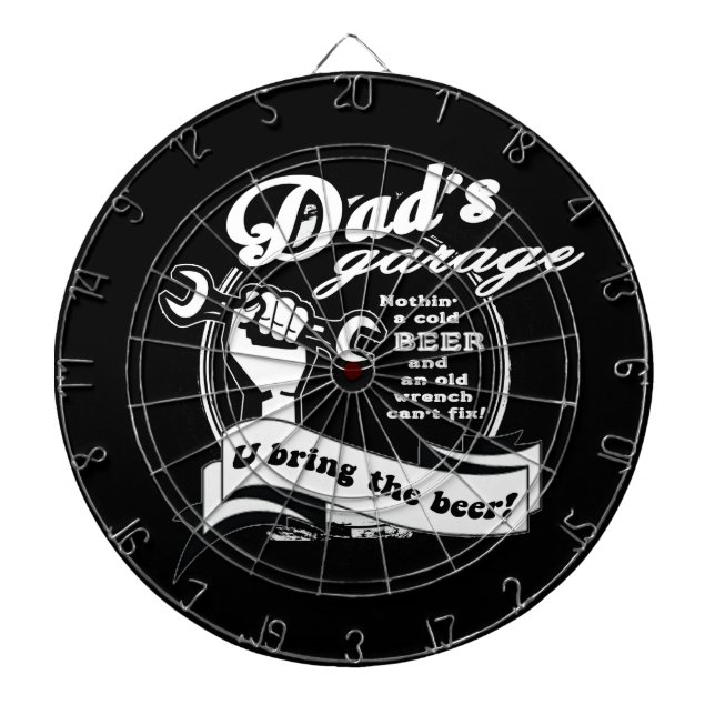 Dad's Garage Bring Beer Dartboard (Front)