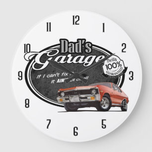 Dad's Garage Nova Large Clock