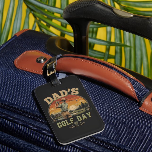 Dad's Golf Day Luggage Tag (Front Insitu 1)