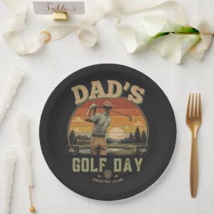 Dad's Golf Day Paper Plate