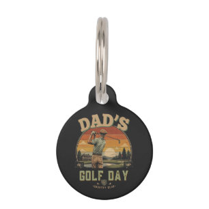 Dad's Golf Day Pet Tag