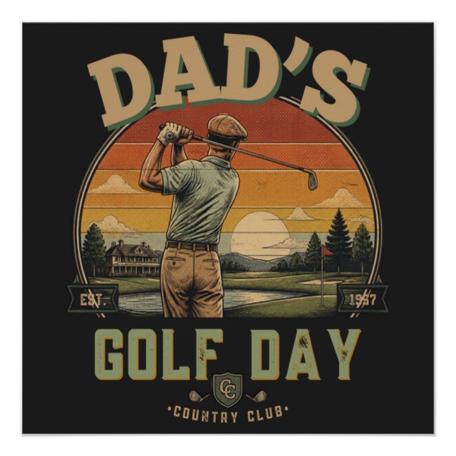 Dad's Golf Day Poster (Front)